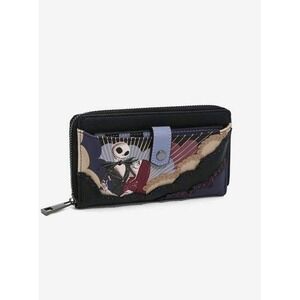 Disney The Nightmare Before Christmas Jack & Sally Sequin Wallet‎ Zip Around